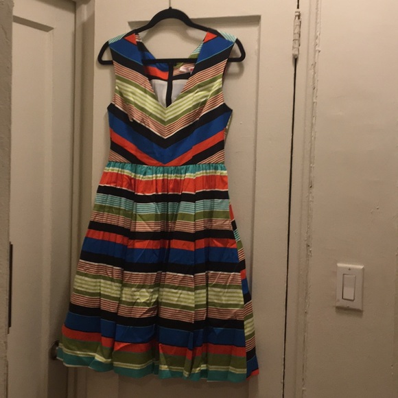 Tracy Reese Dress, Multicolored Stripes, 4 - Picture 3 of 5